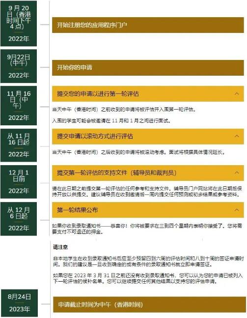 香港大學(xué)建筑學(xué)院申請(qǐng)時(shí)間節(jié)點(diǎn)